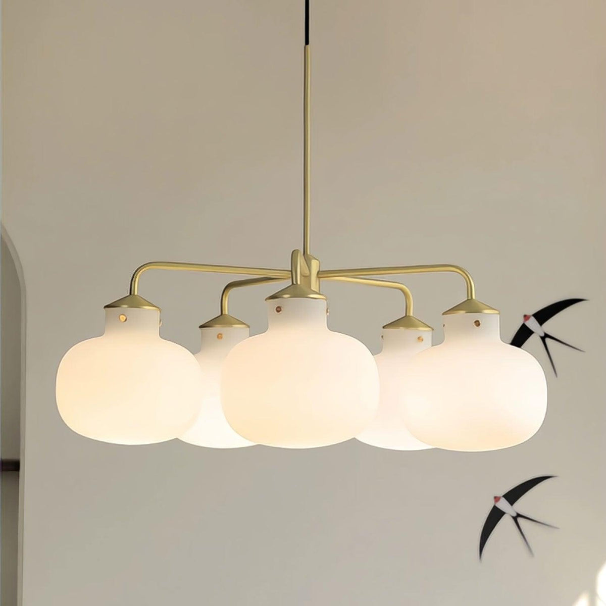 Halo Contemporary Glass Pendant Lamp