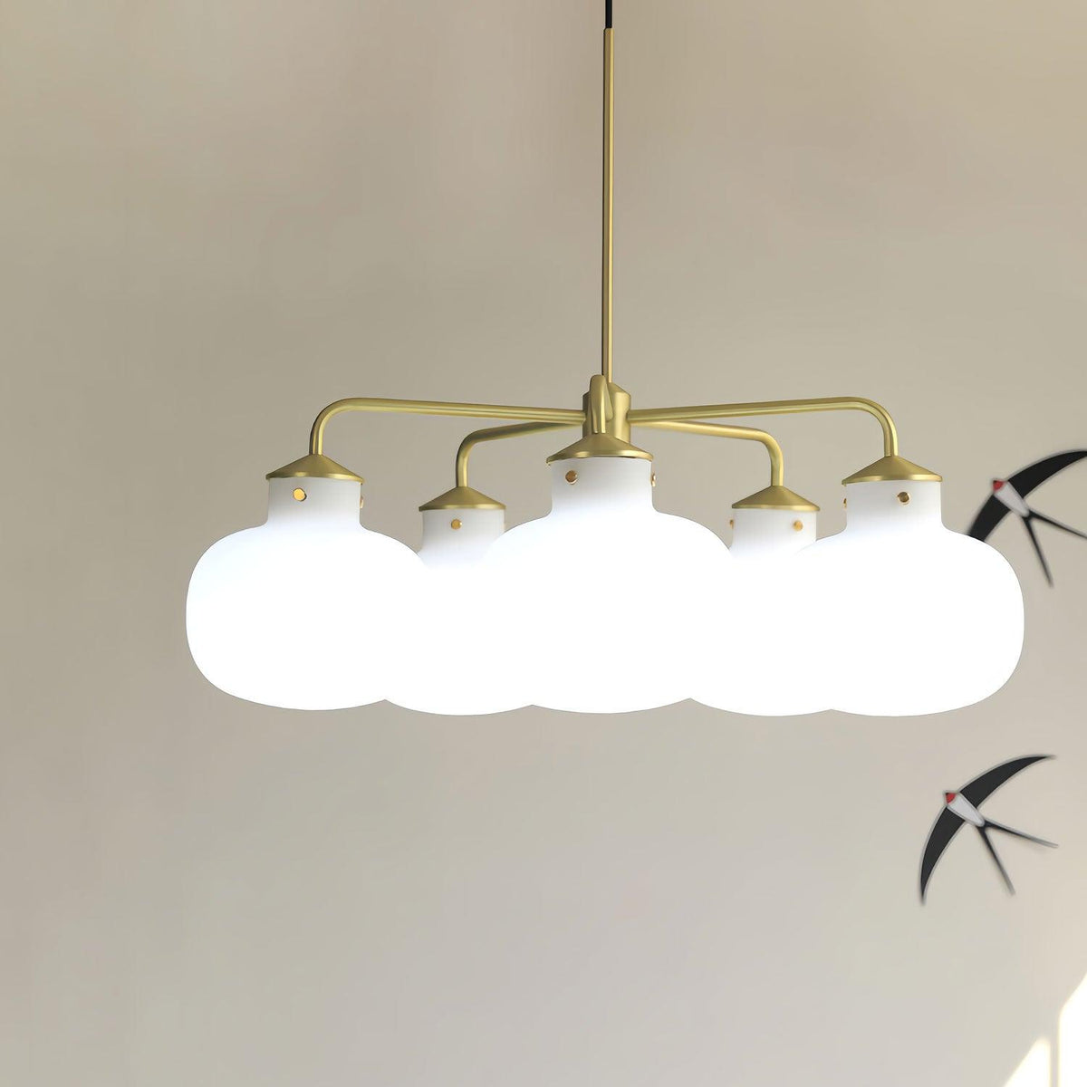 Halo Contemporary Glass Pendant Lamp