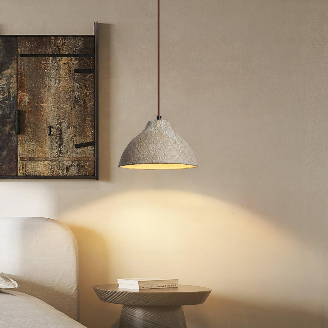 Zandora Suspension Rétro en Céramique et Bois