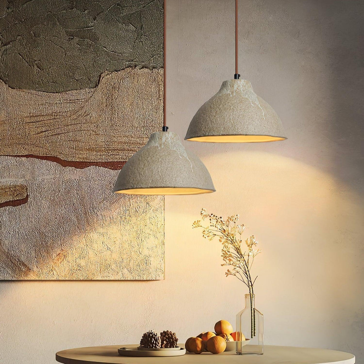 Maple Suspension en céramique texturée