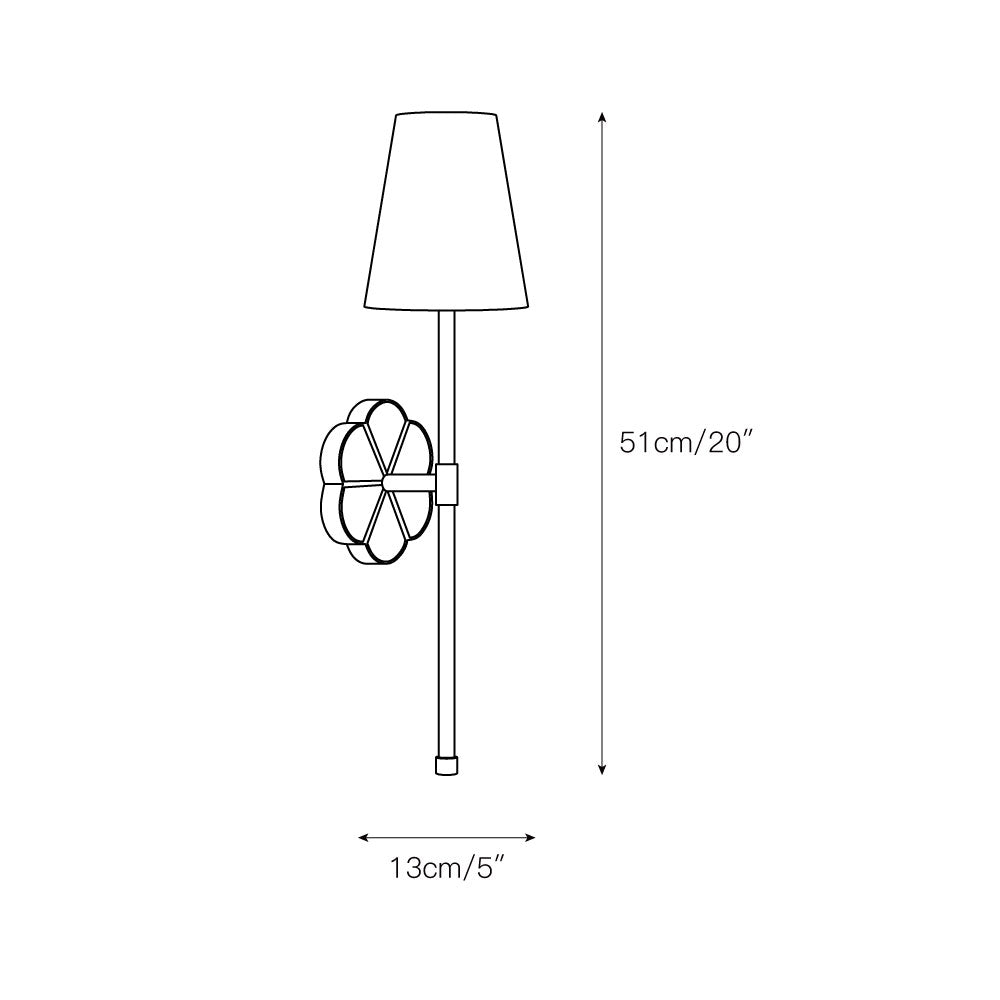 Lampe Murale en Tissu Industrielle Vintage Eldorora