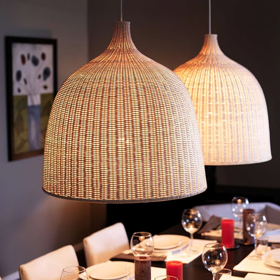 Willow Lustre Suspendu En Rattan Rustique