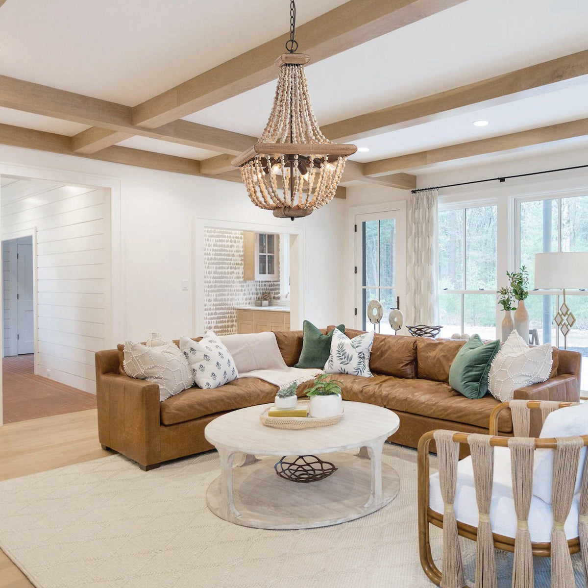 Aursorir Lustre Postmoderne Luxe Bois Métal