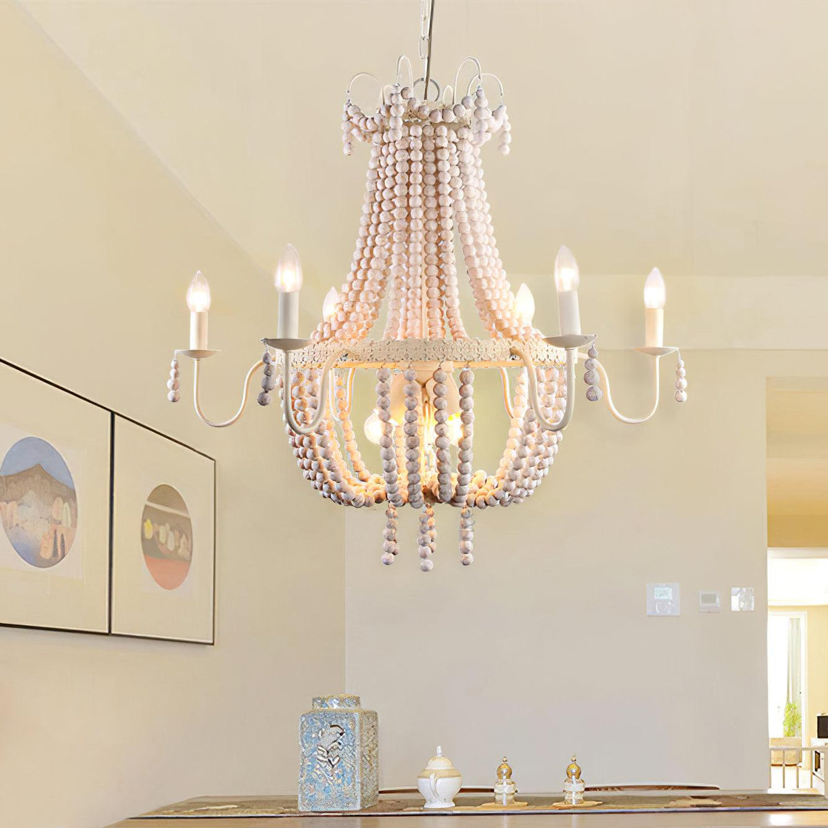 Wayne Lustre En Bois de Luxe
