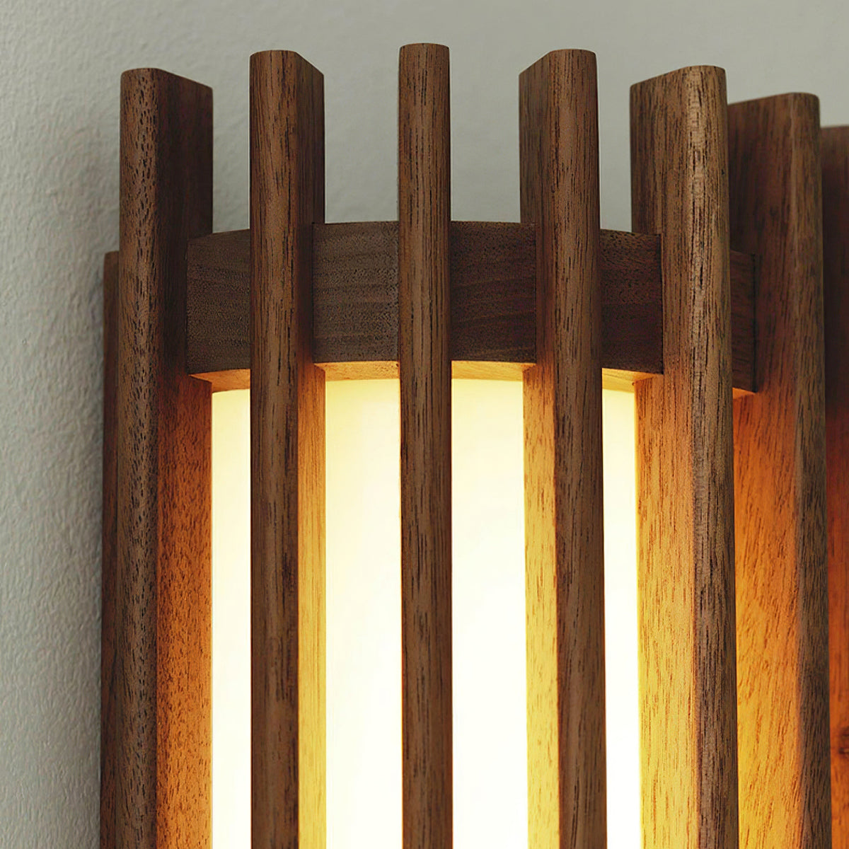 Veyno Lampe murale à lattes en bois