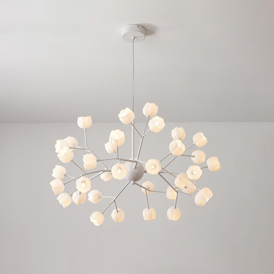 Elora Lustre Élégant Fleurs Blanches