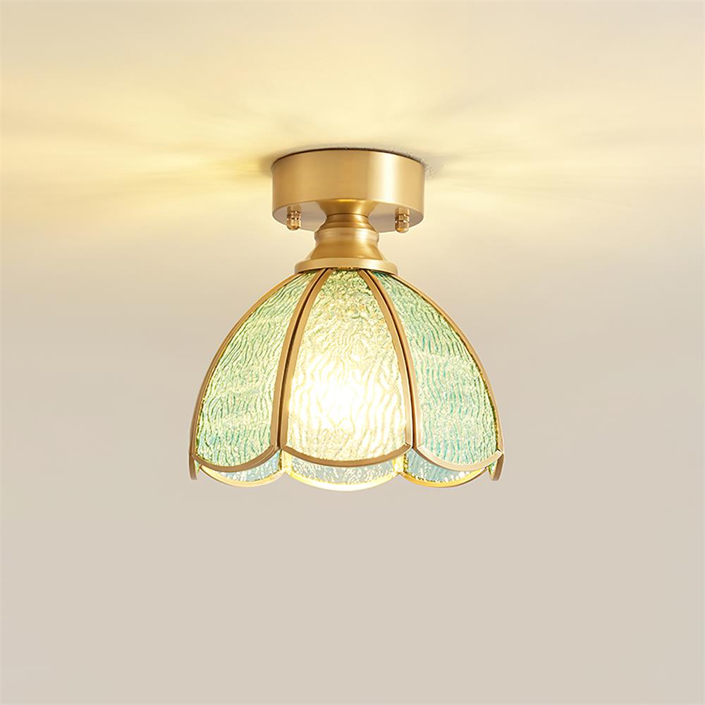 Prisman Plafonnier en vitrail style Tiffany Civelle