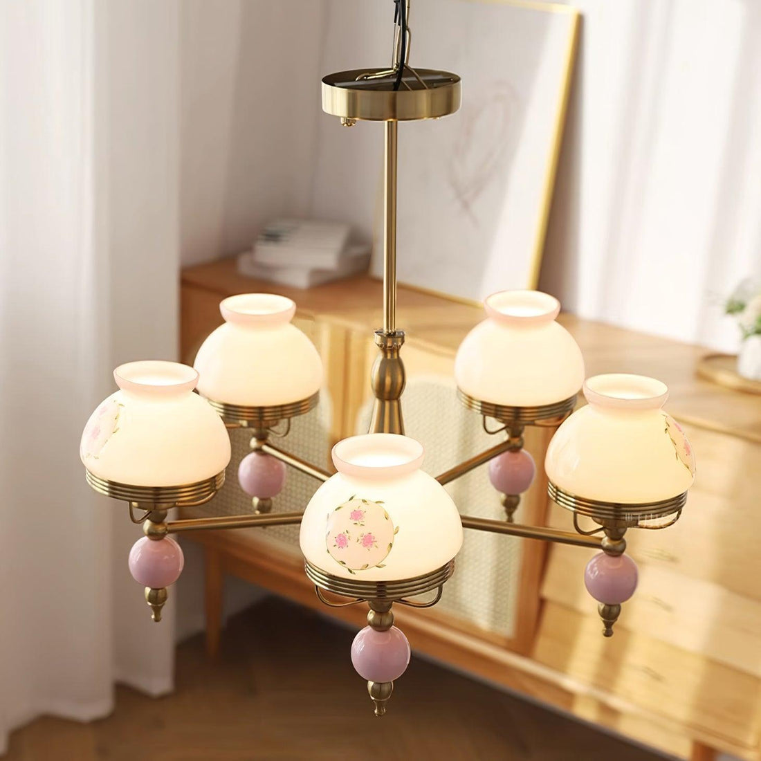 Sylvace Lustre en verre et luminaire pour salle à manger ou salon Vintage