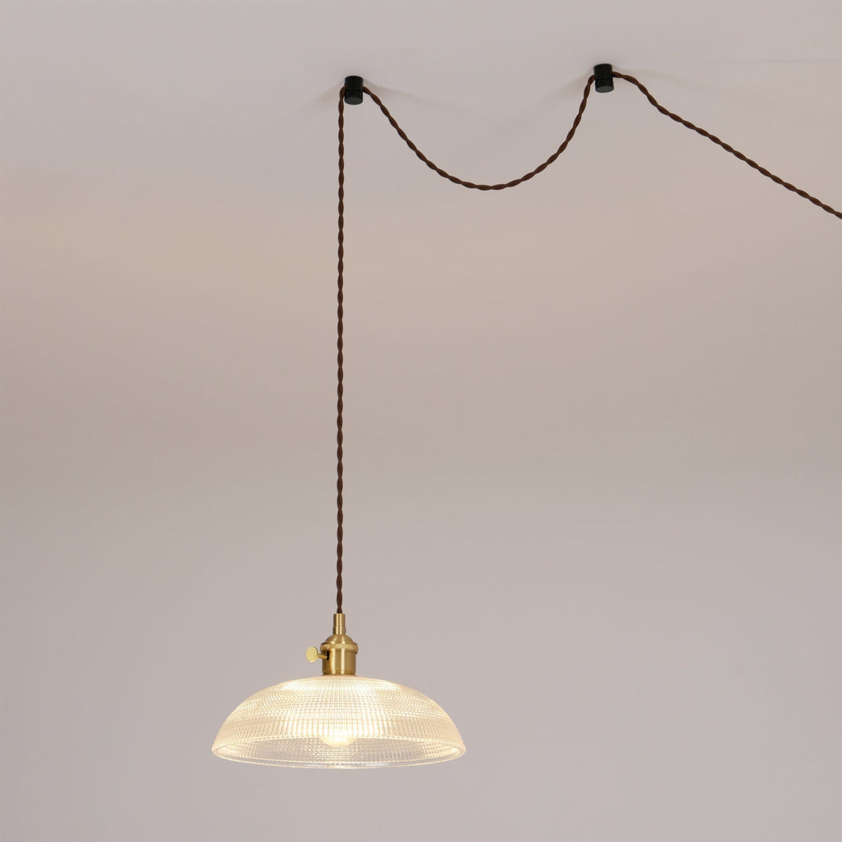 Calyra Suspension en Laiton et Verre