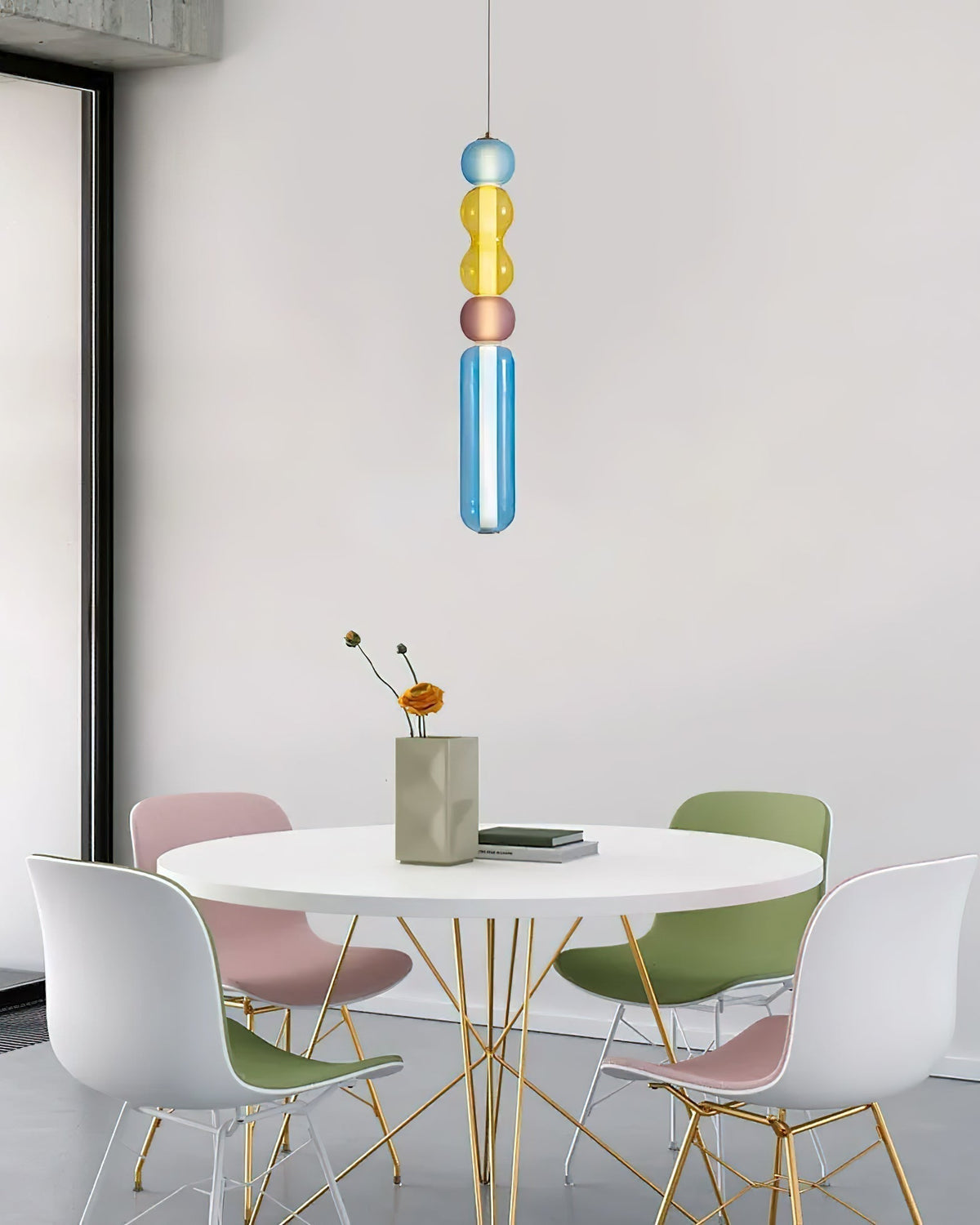 Lustra Suspension en Verre Coloré Moderne