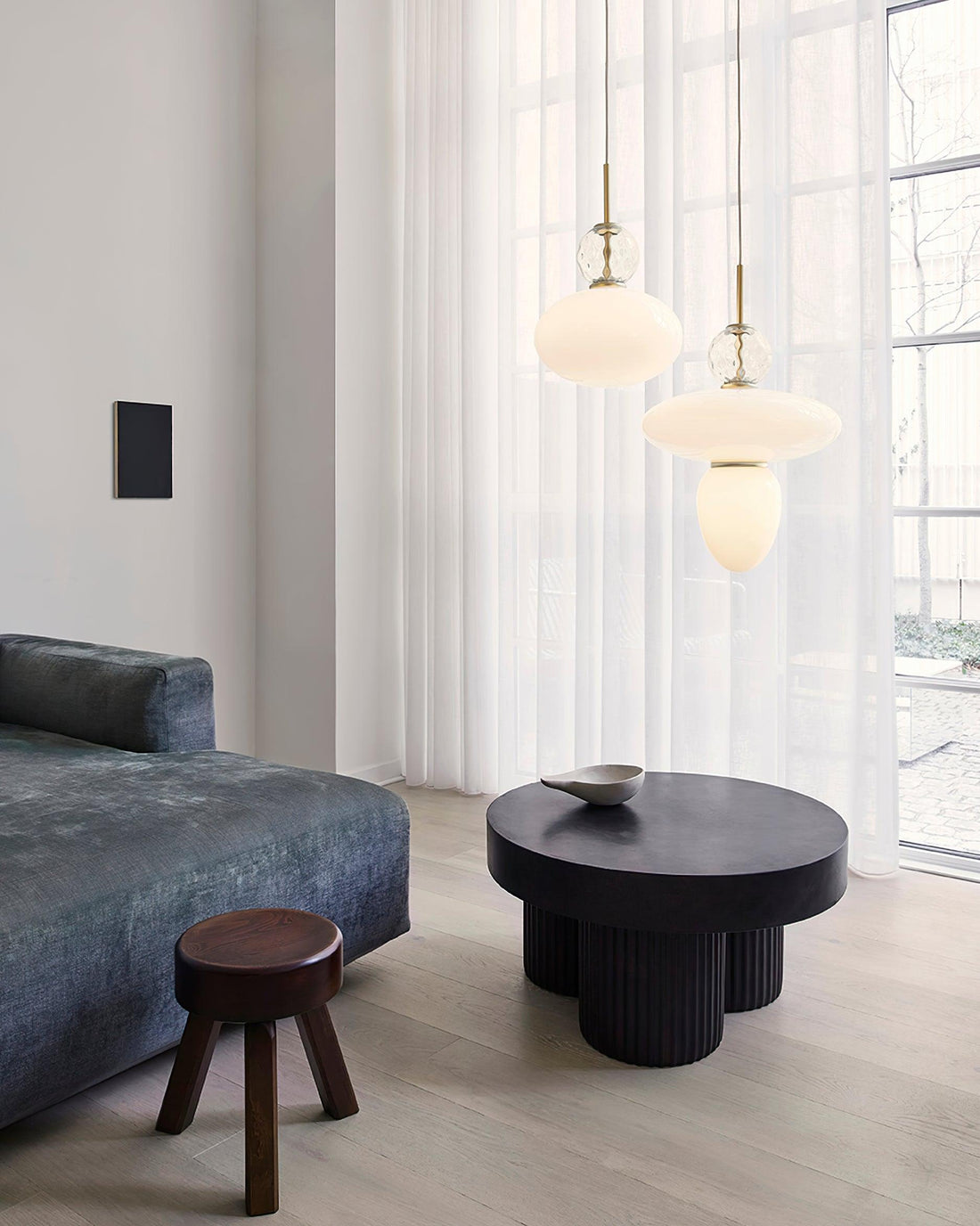 Orbelin Lampe Suspension en Verre et Laiton