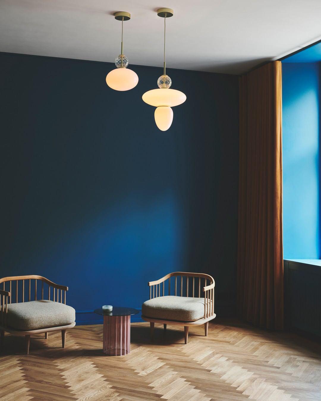 Orbelin Lampe Suspension en Verre et Laiton