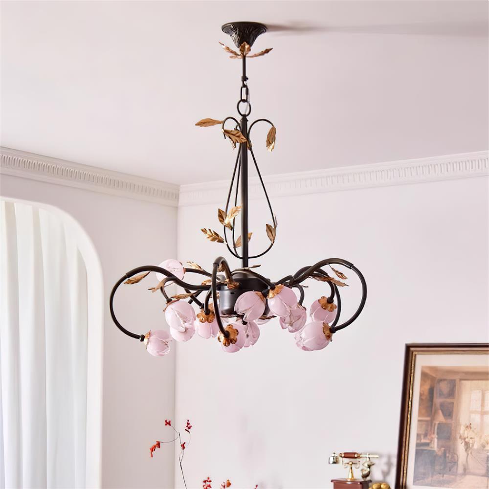 Giulia Lustre Pétales Pêche Branches Florales