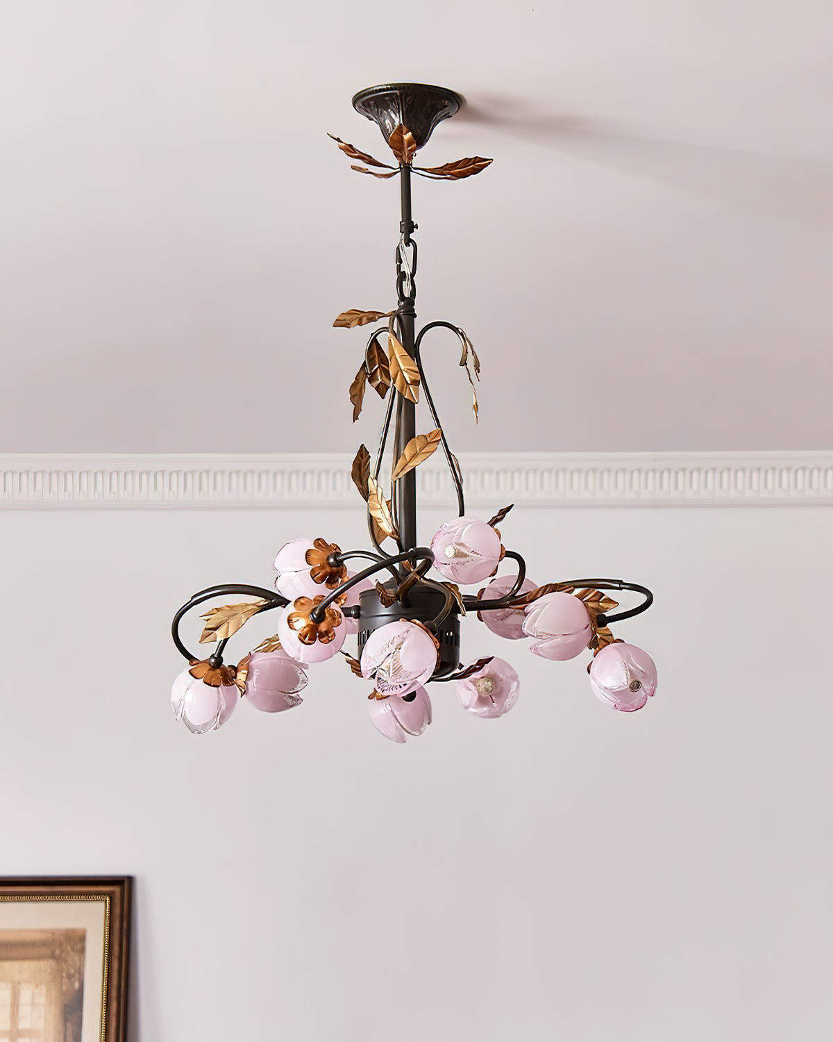 Giulia Lustre Pétales Pêche Branches Florales