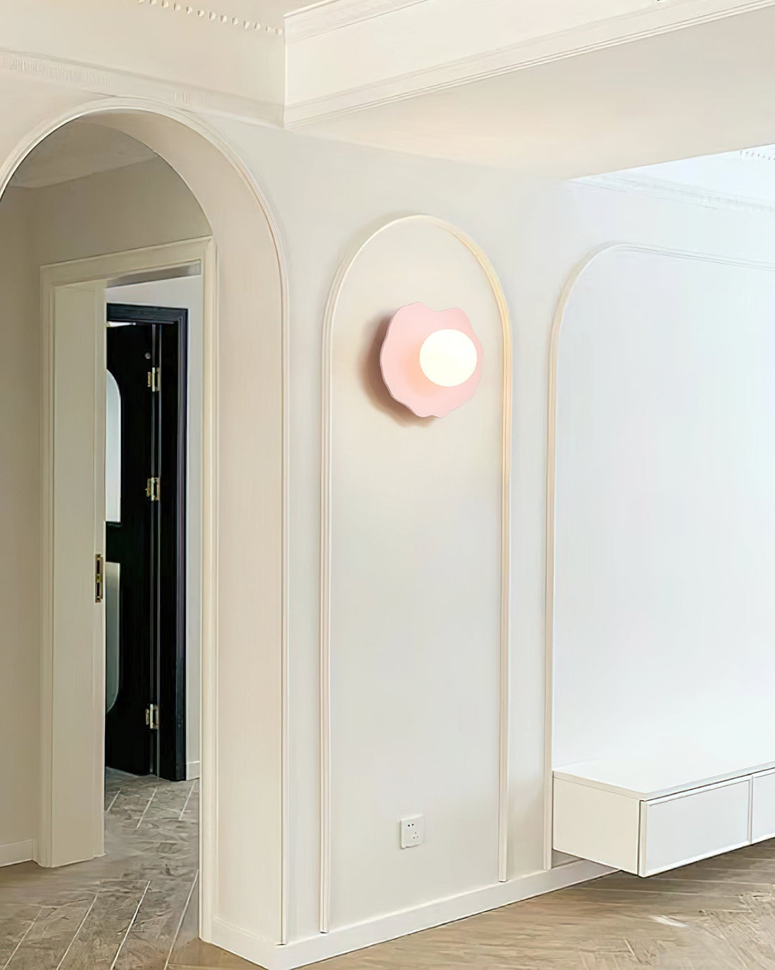 Virelli Applique Murale Disque en Résine Découpé avec Canopée