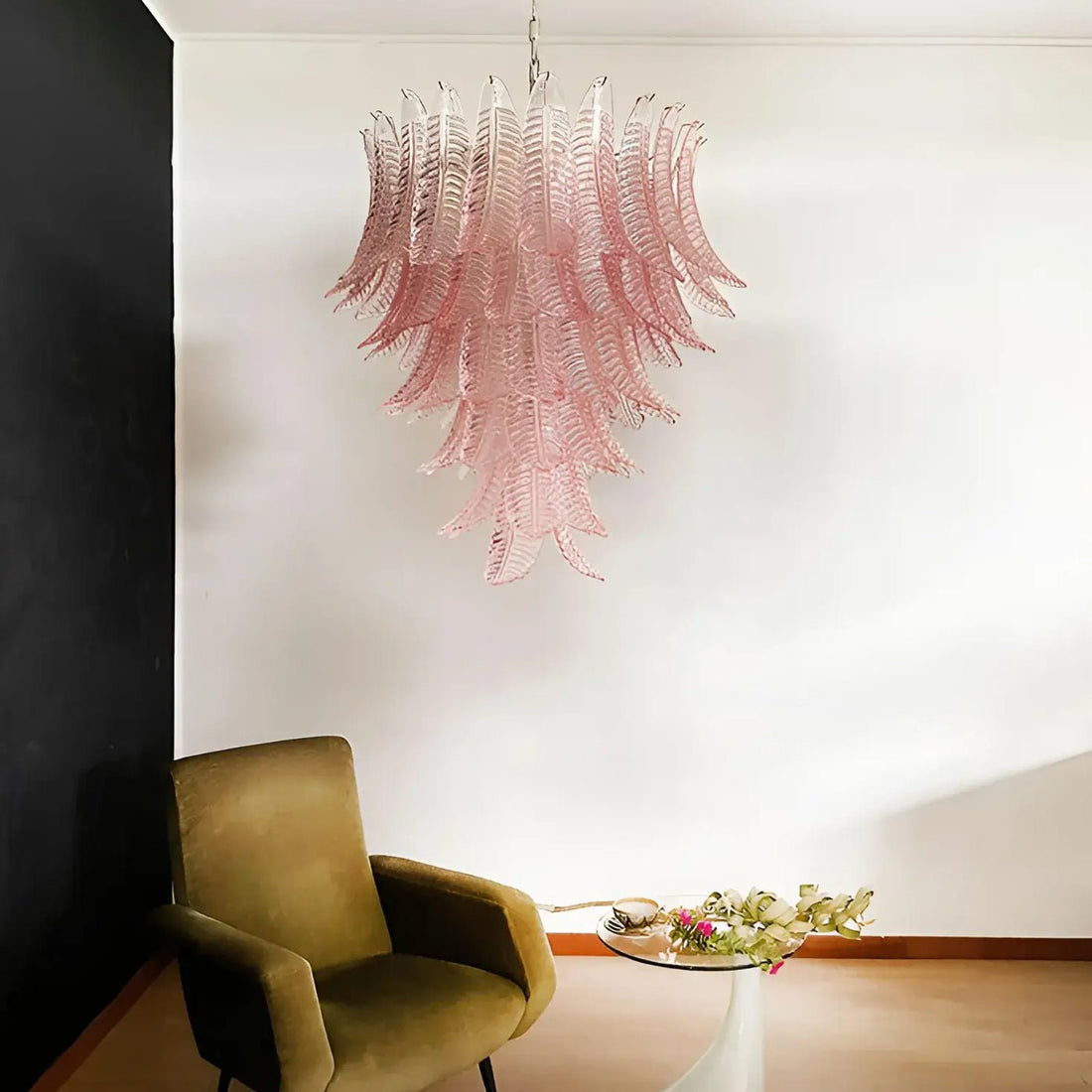 Aurora Lustre en Verre Cascadant Romantique