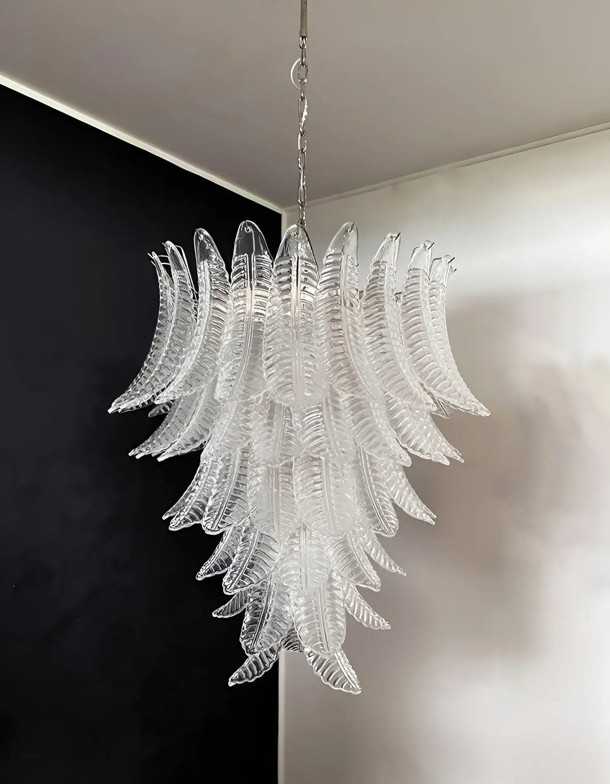Aurora Lustre Transparent Verre Feuille Cascadant Élégant