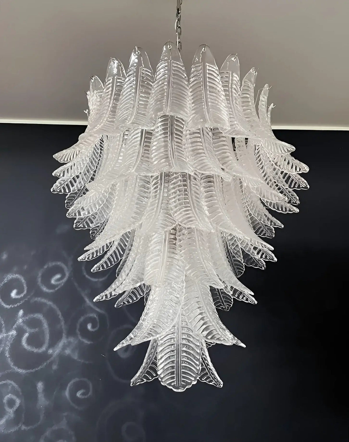 Aurora Lustre Transparent Verre Feuille Cascadant Élégant