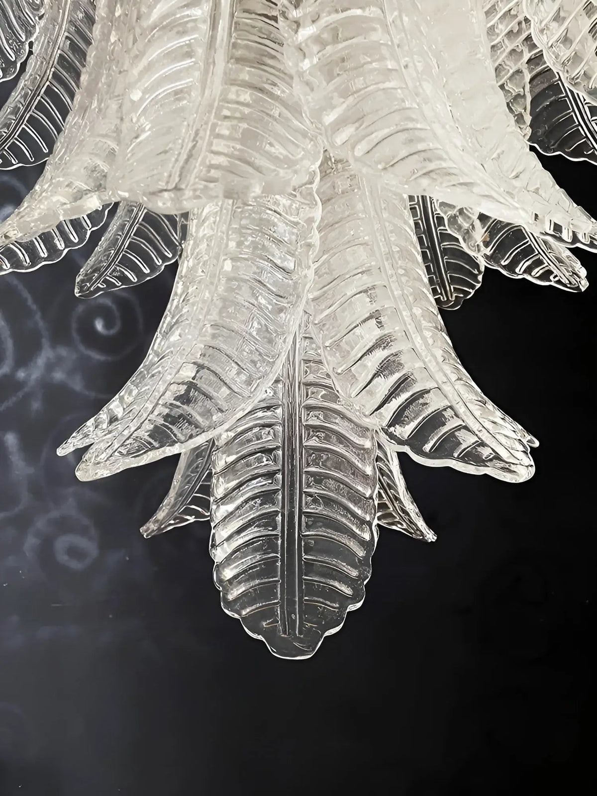 Aurora Lustre Transparent Verre Feuille Cascadant Élégant