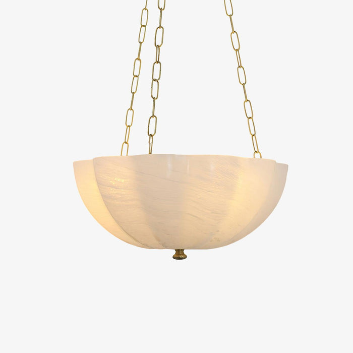 Lustra Lustre Verre Bol Laiton Chaîne