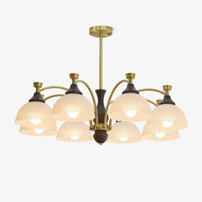 Avvynila Lustre Vintage Élégant en Laiton et Bois