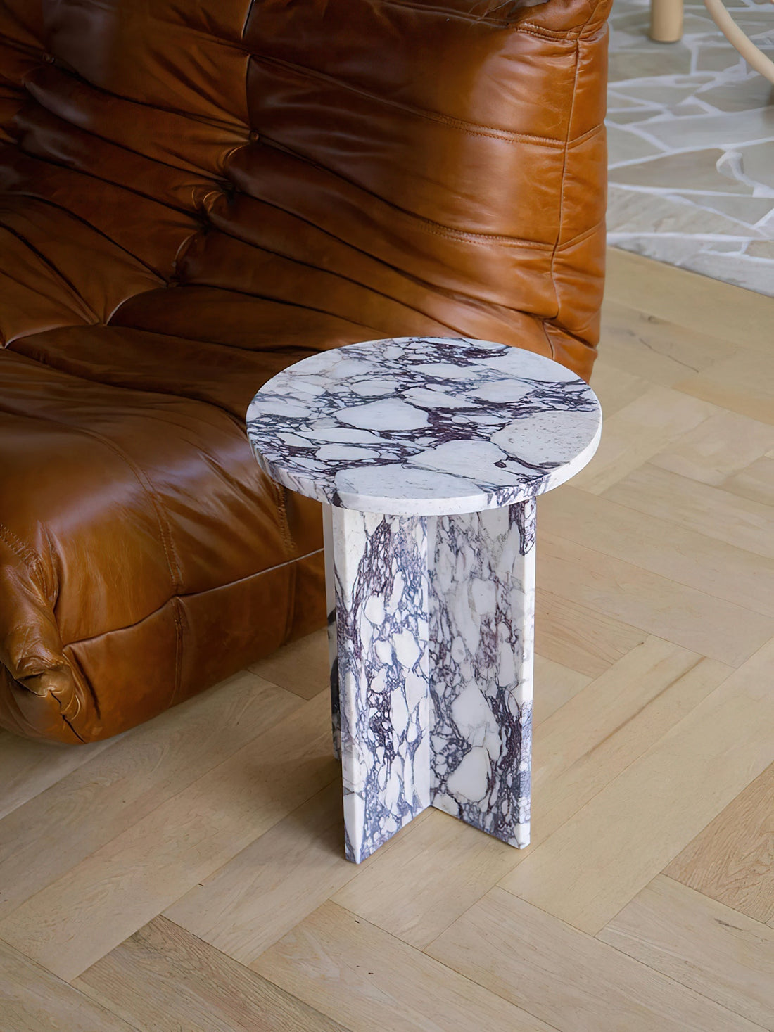 Acariel Table D'appoint en Marbre Minimaliste Moderne Accessoires