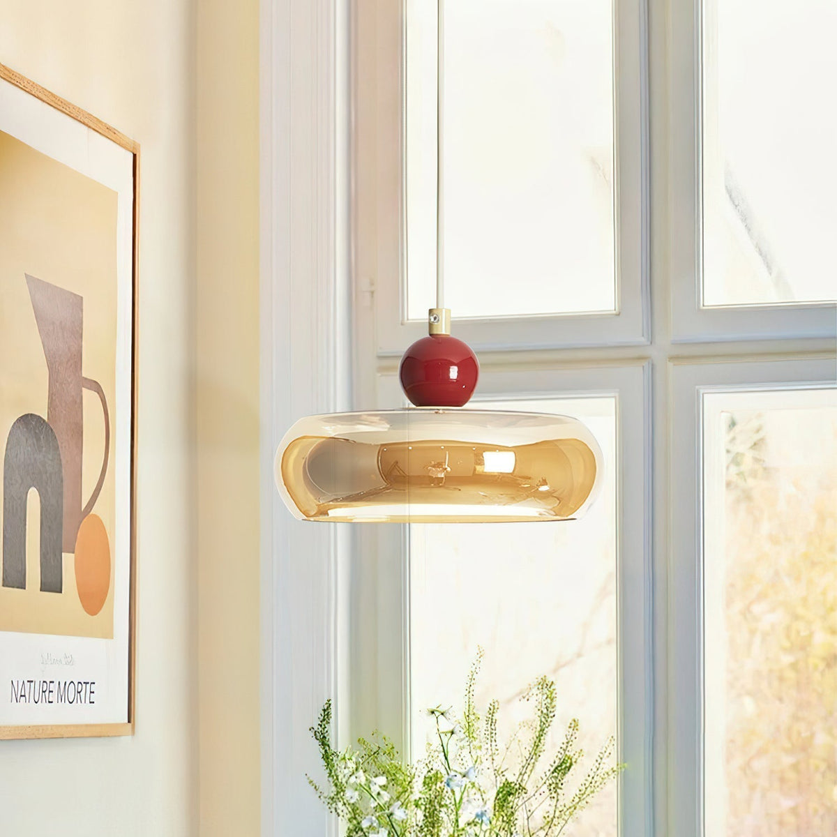 Suspension Jojo Ambre*Rouge