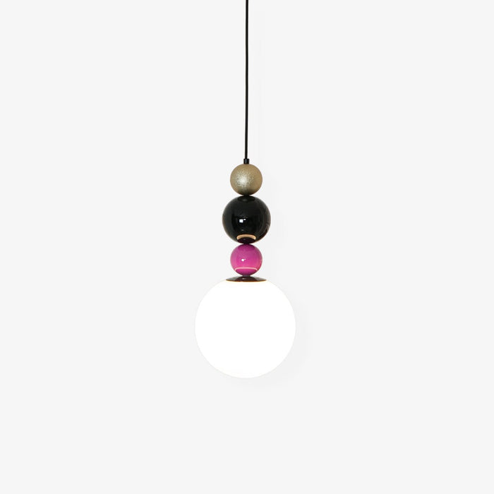 Eshaisra Nordic Art Rond Billes Empilage Verre Pendentif Lampe