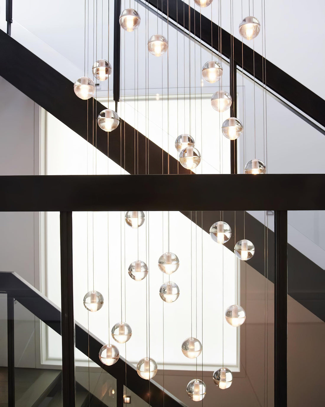 Round Lustre Groupe Suspendu Gouttes de Cristal