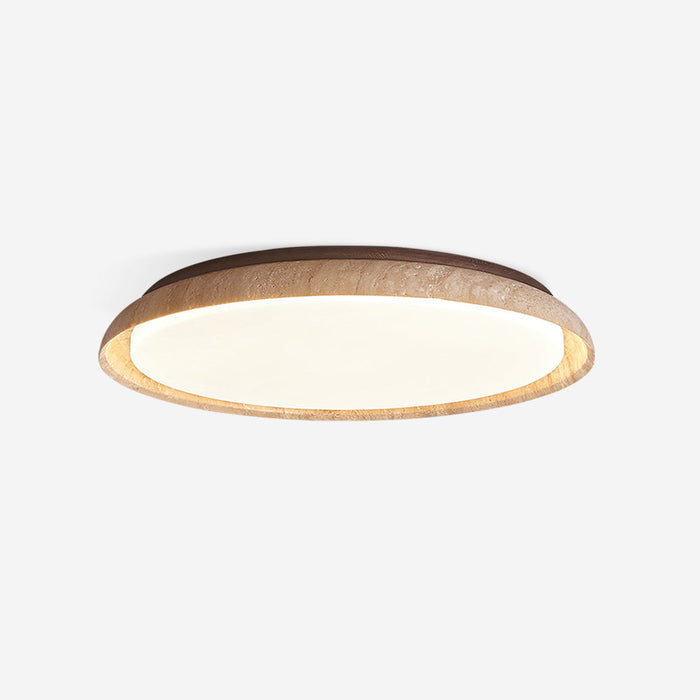 Halo Plafonnier Rond Minimaliste en Travertin