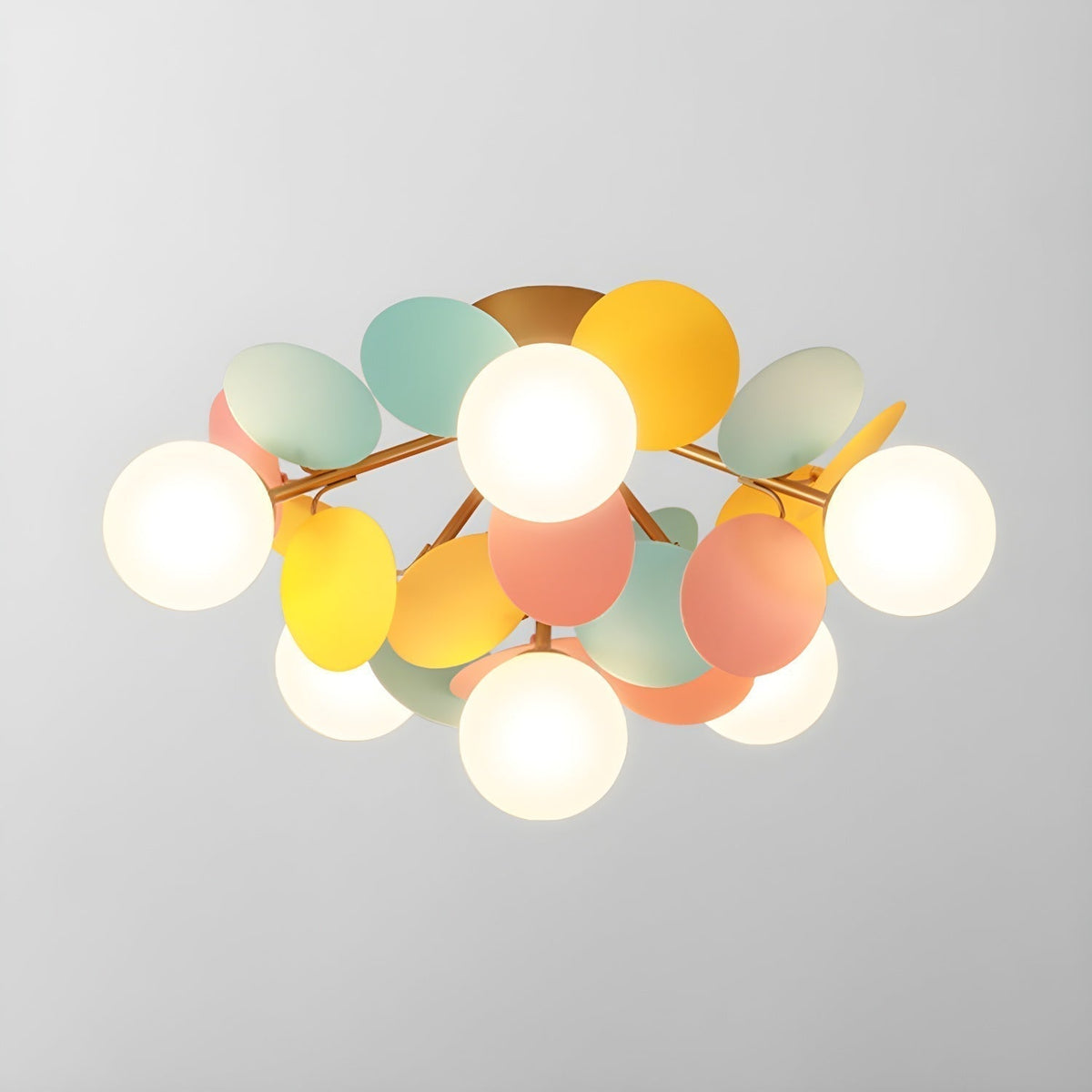 Solara Plafonnier Rond Macaron aux Couleurs Pastel