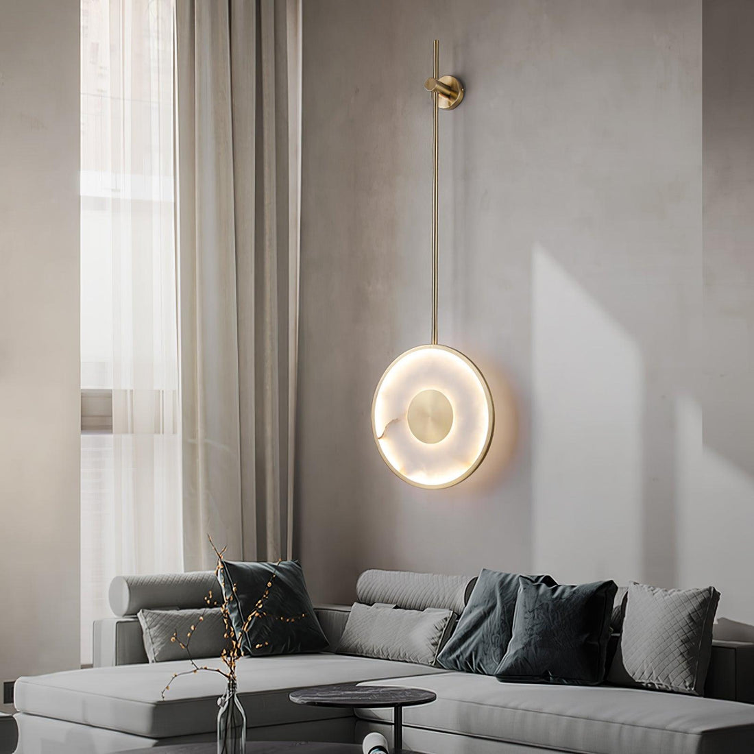 Vevelila Suspension Minimaliste en Albâtre