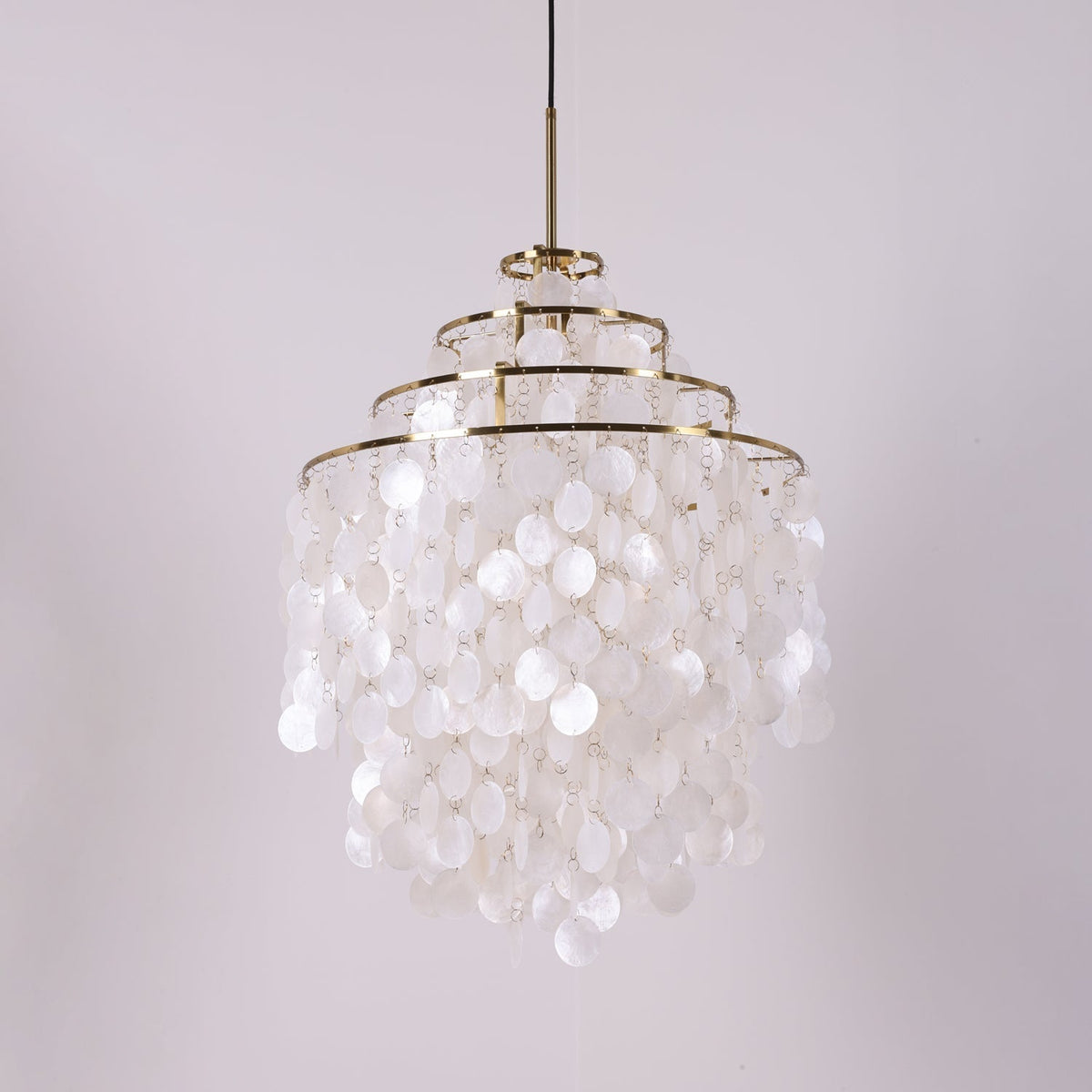 Lustra Suspension Lampe Anneau Rond en Coquillage