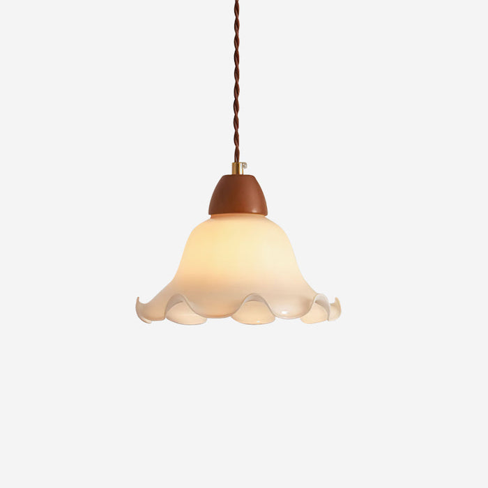 Glyna Lampe Suspendue en Verre Ondulé