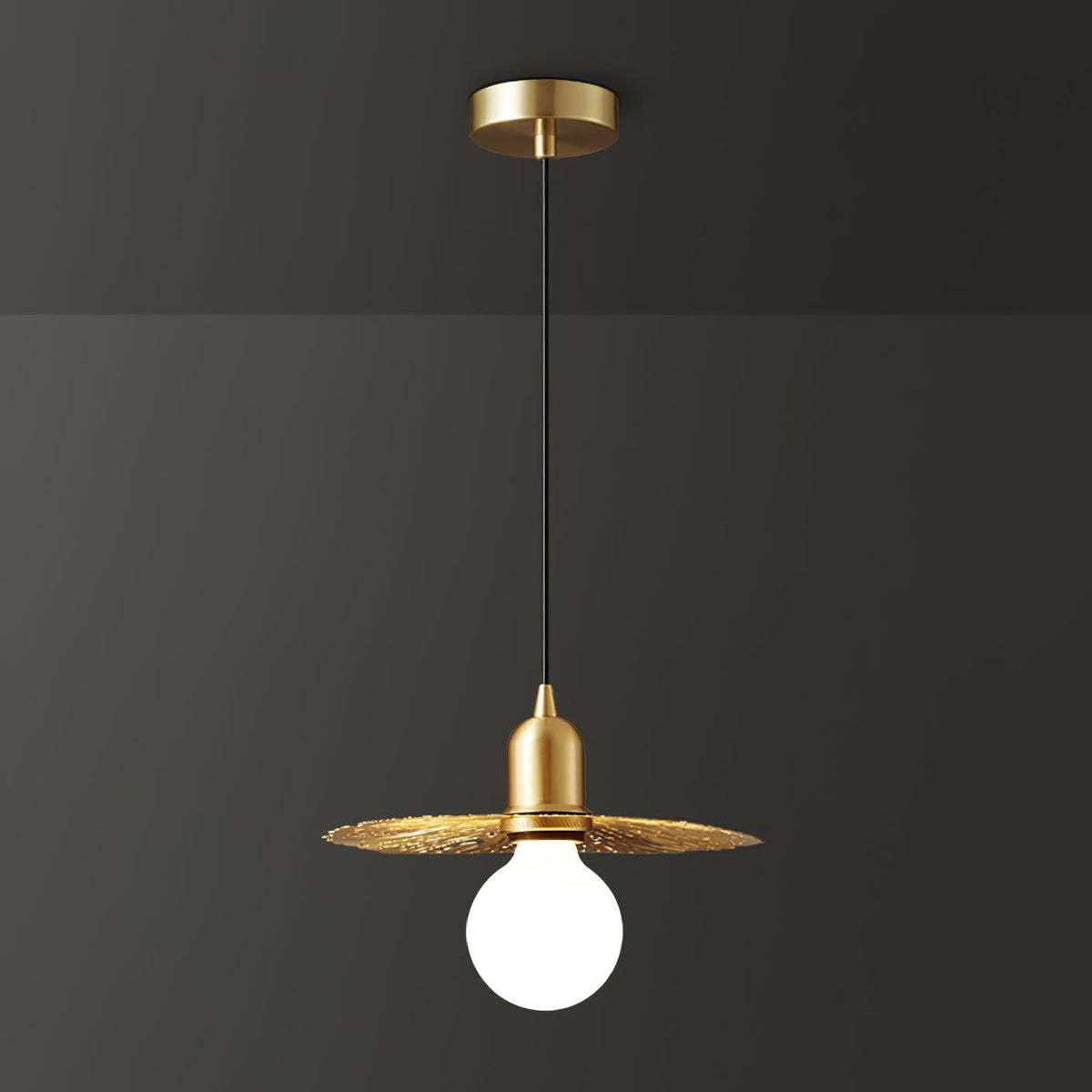 Rozeta Suspension en Laiton Plissé Moderne