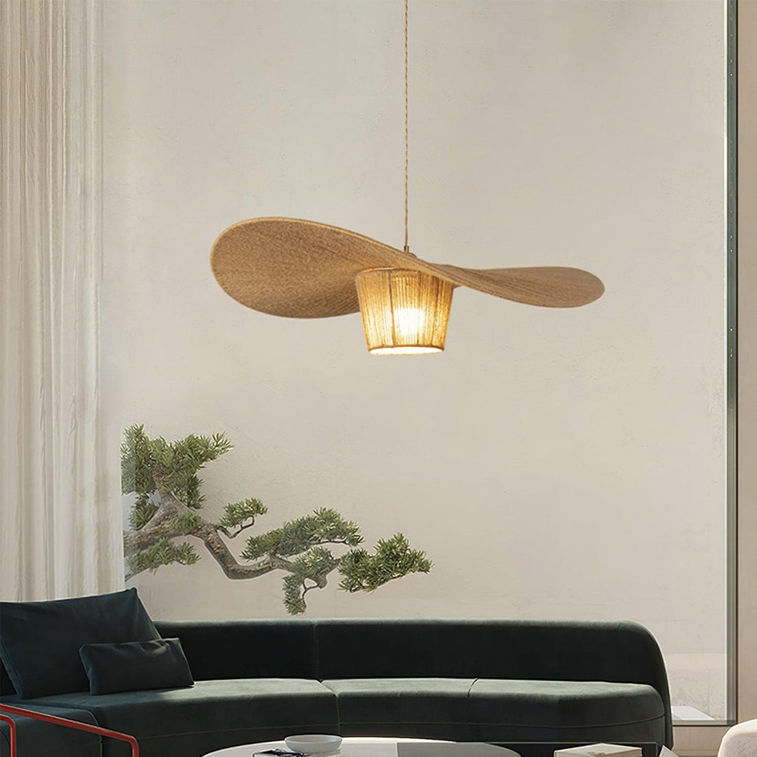 Rustique Chapeau Chanvre Suspension