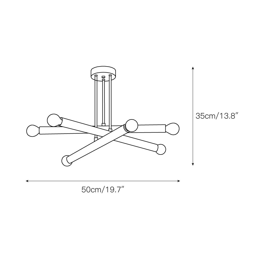 Erliren Lustre Métallique Moderne Minimaliste