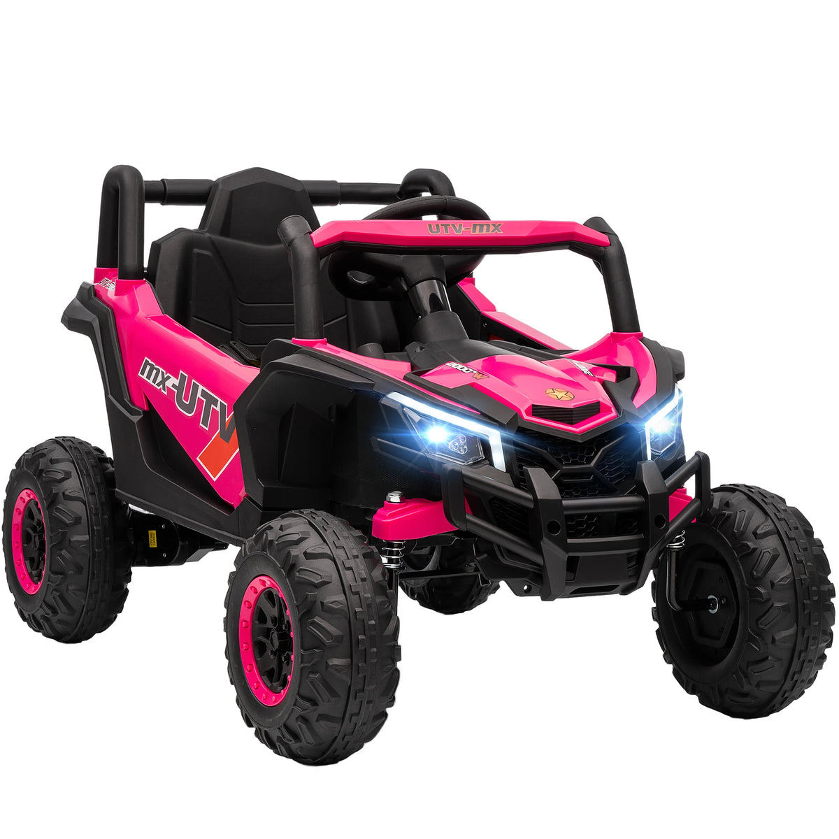 Velkido Rally — buggy électrique enfant 12V UTV – rose