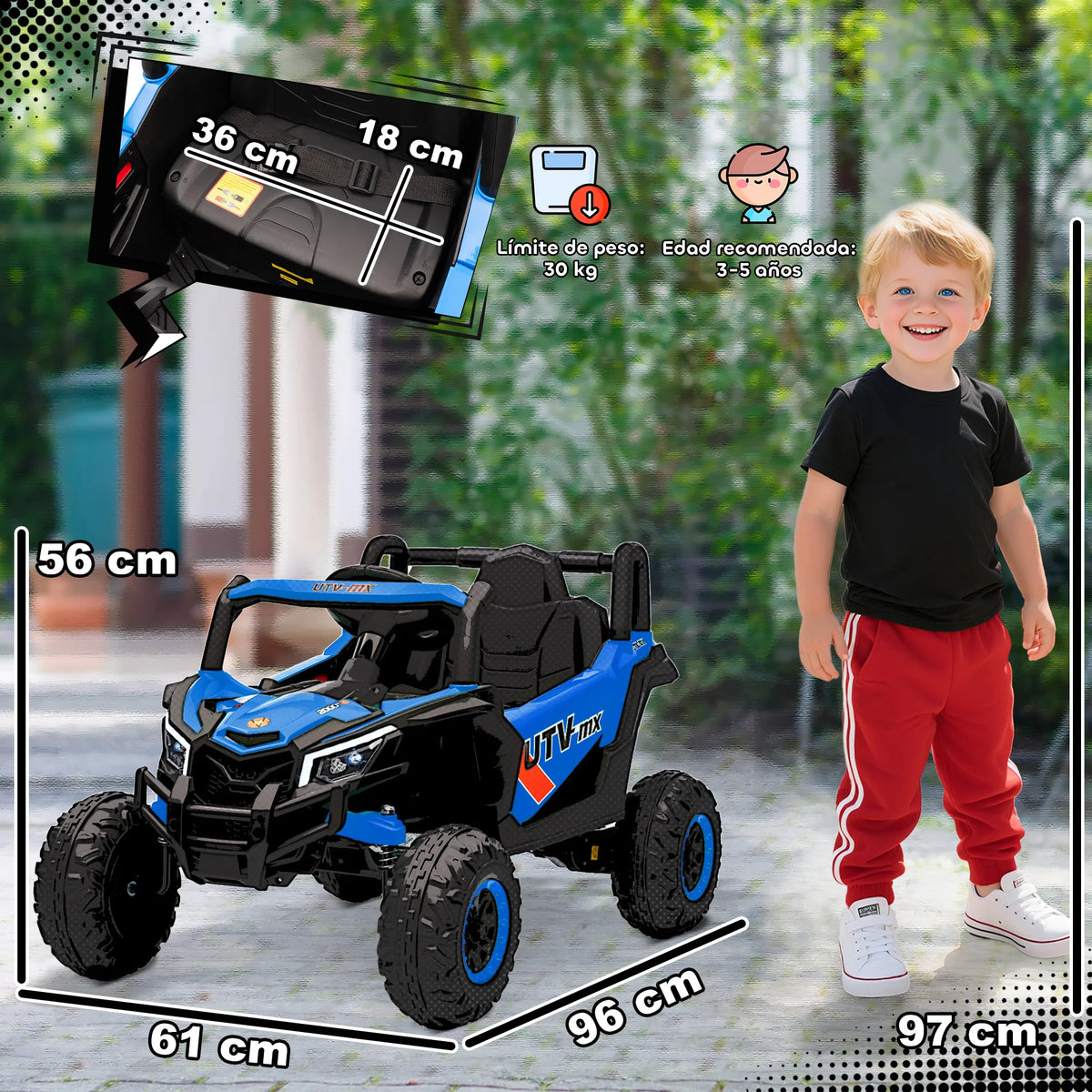 Velkido Rally — buggy électrique enfant 12V UTV