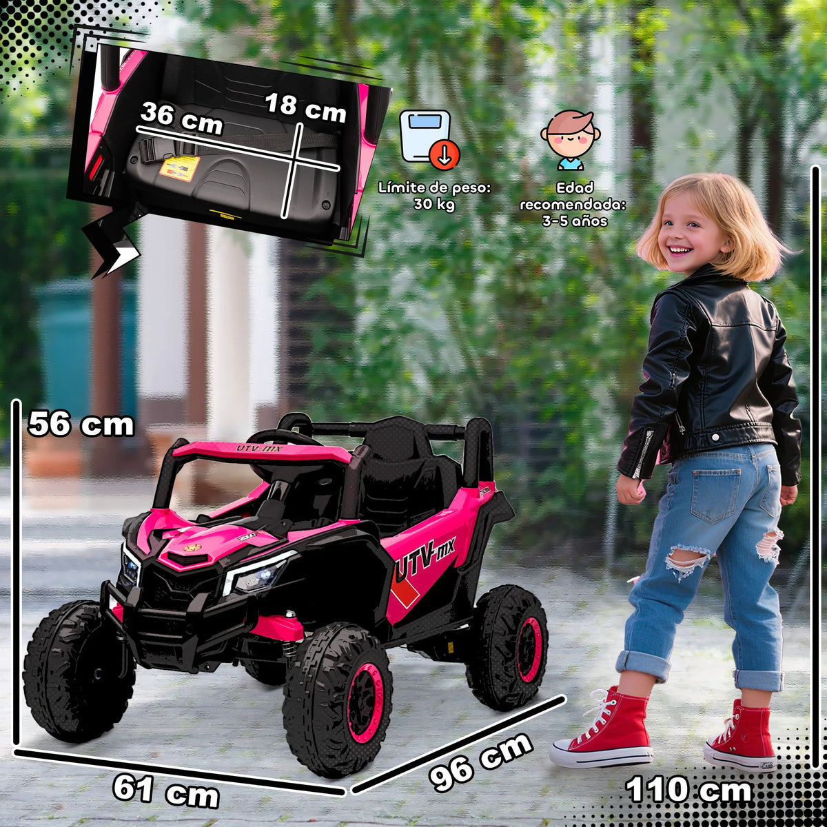 Velkido Rally — buggy électrique enfant 12V UTV