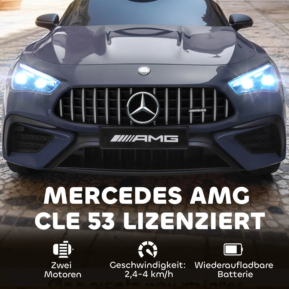 Velkido Onyx — voiture électrique enfant 12V sportive grise