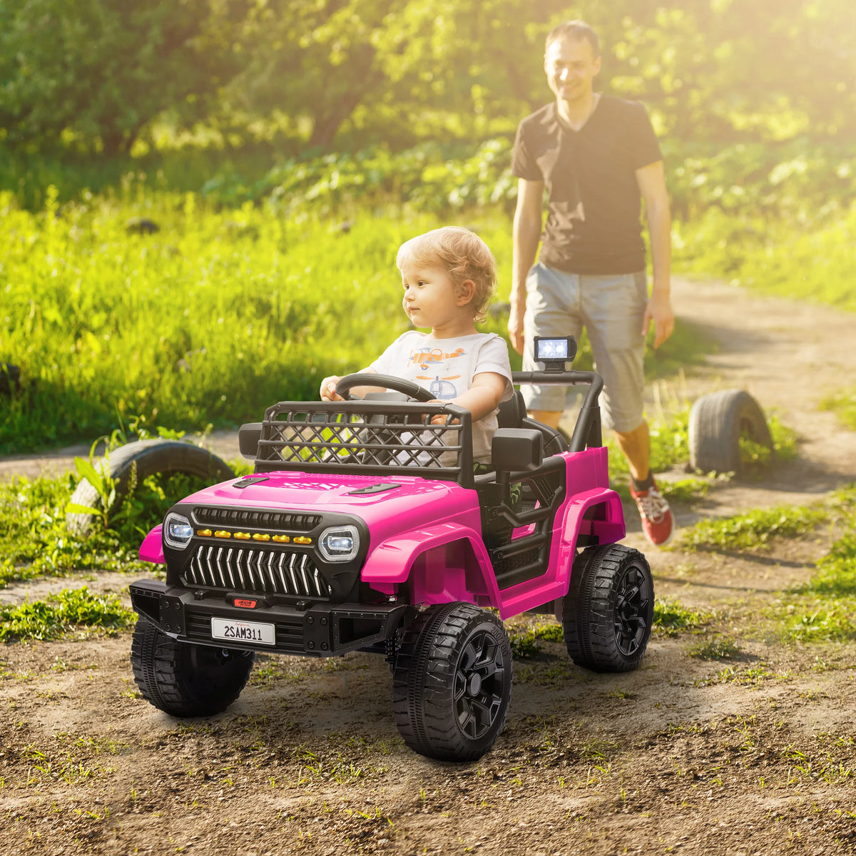 Velkido Safari — buggy électrique enfant 12V 4x4 rose