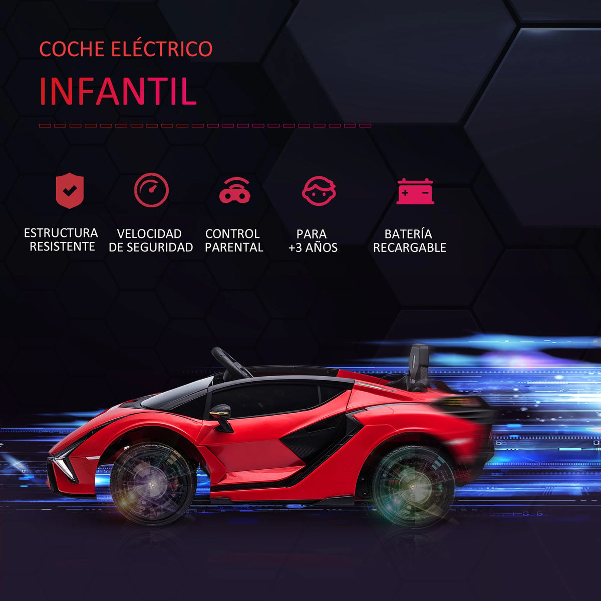 Velkido Bolide — voiture électrique enfant 12V sport