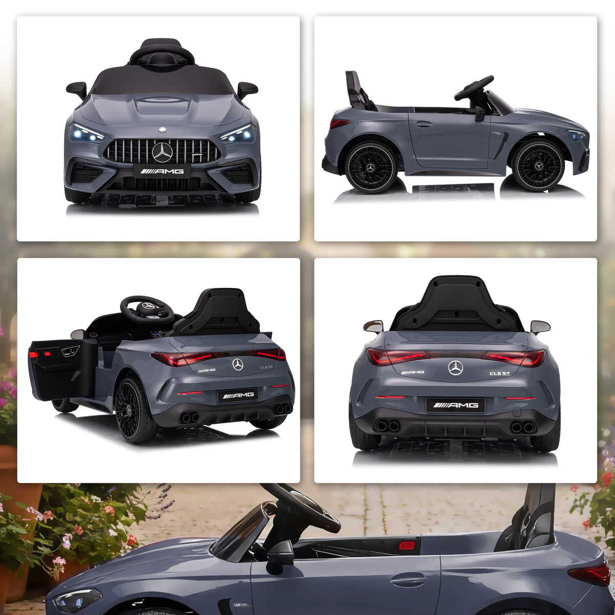 Velkido Onyx — voiture électrique enfant 12V sportive grise