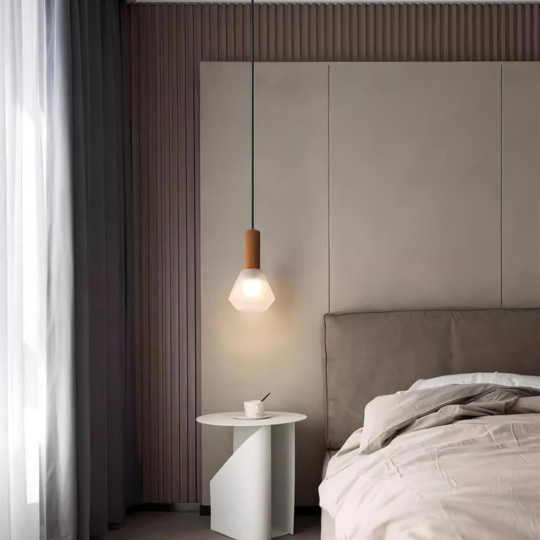 Givor Lampe Suspendue en Verre Givré