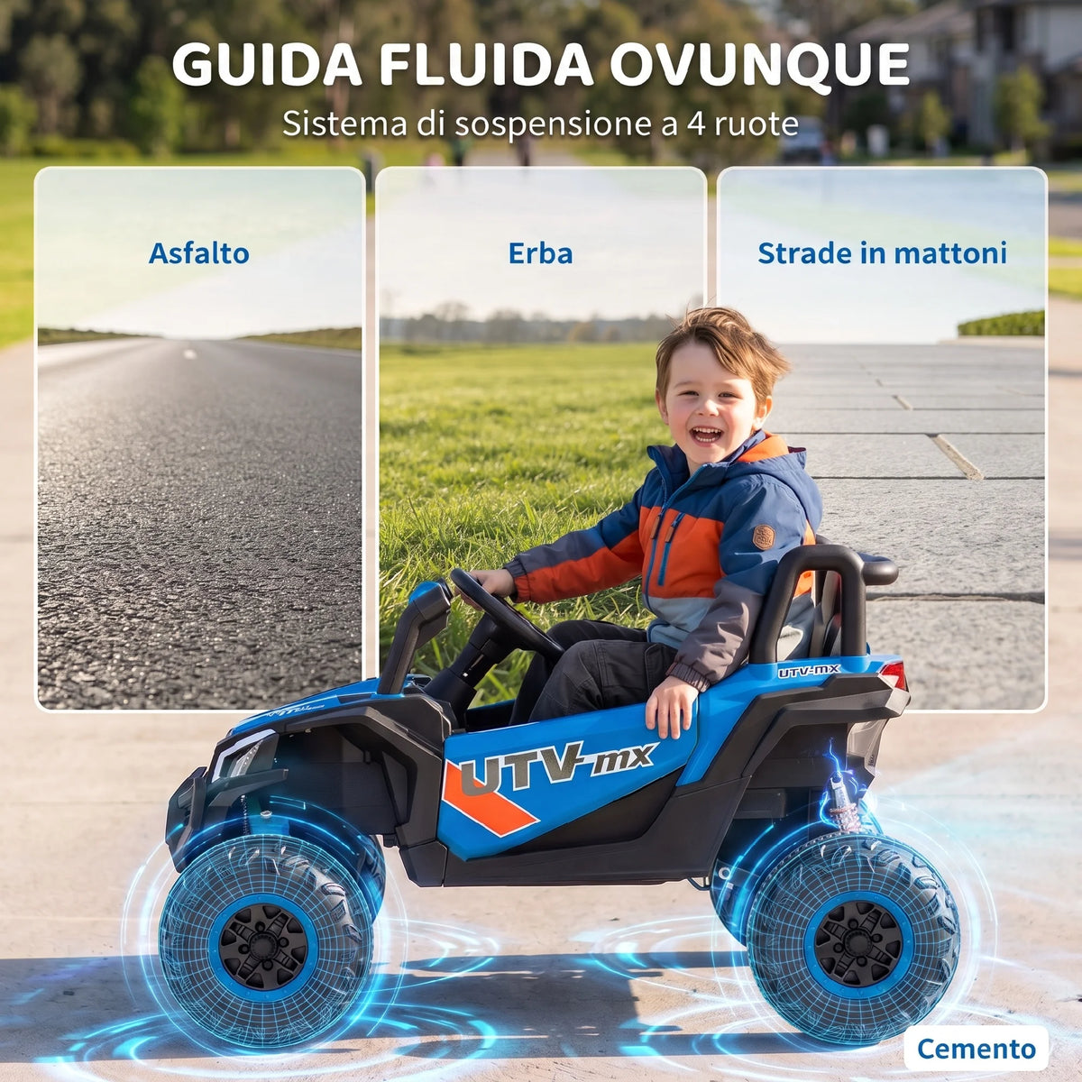 Velkido Rally — buggy électrique enfant 12V UTV