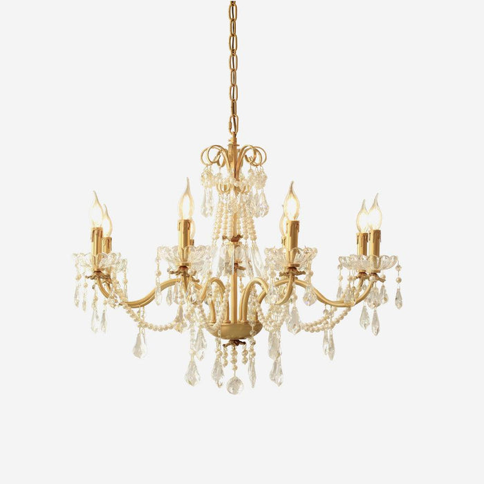 Lustre Lustre en Cristal Perles Suspendues
