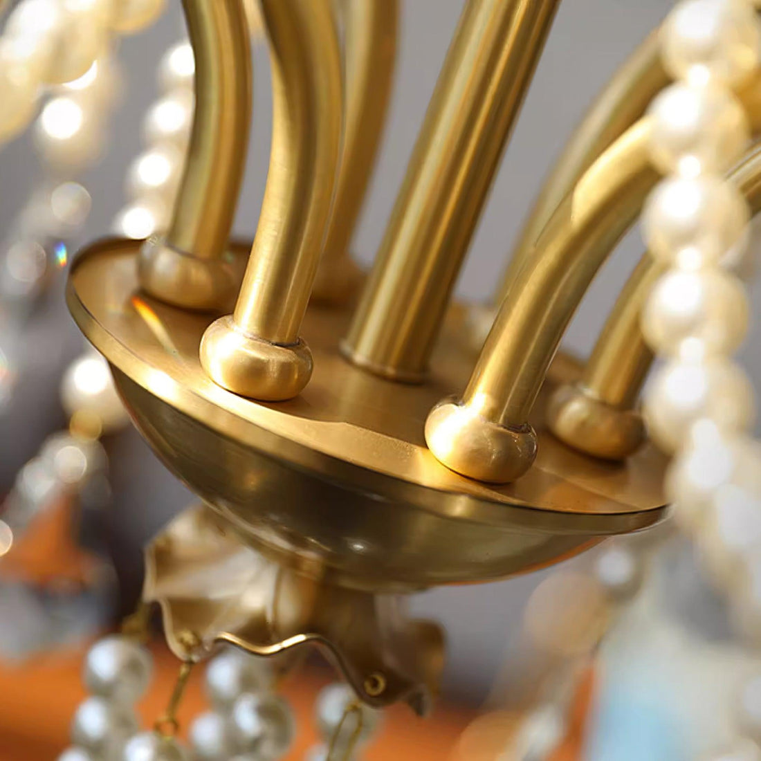 Lustre Lustre en Cristal Perles Suspendues