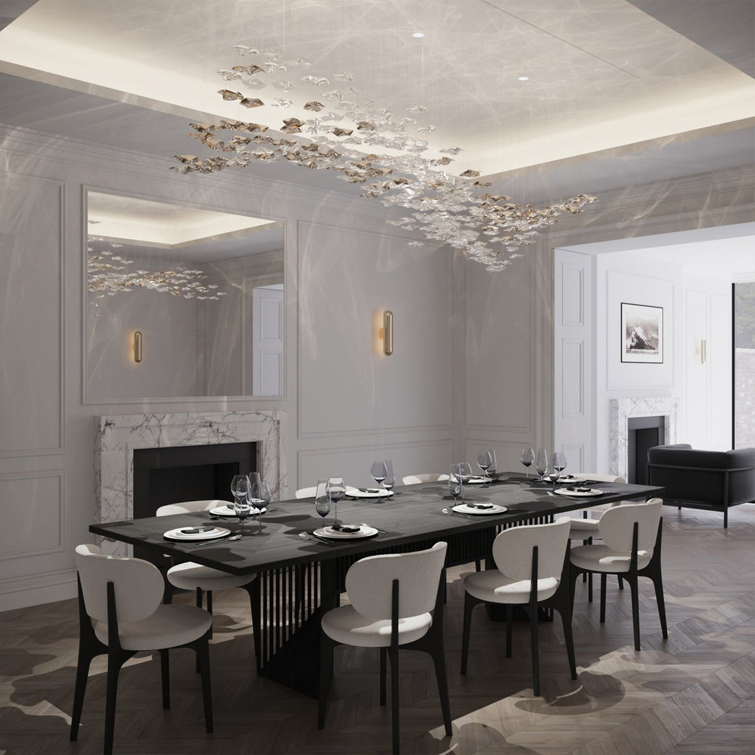 Cezorisra Lustre Linéaire en Laiton de Luxe