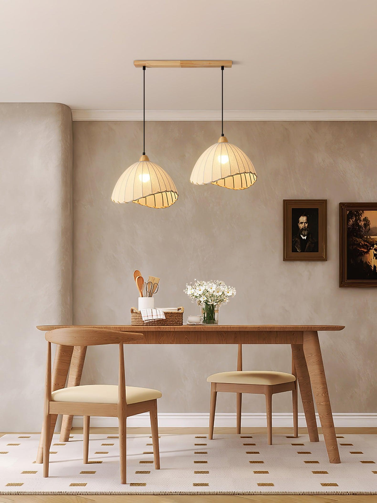 Shell Suspension Minimaliste en Bois